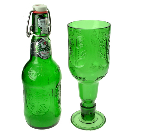 Recycled Grolsch bottles