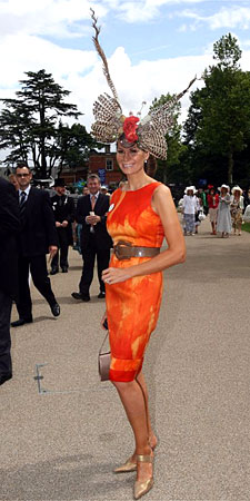 Danish designer Isabella Kristensen in orange and butterfly