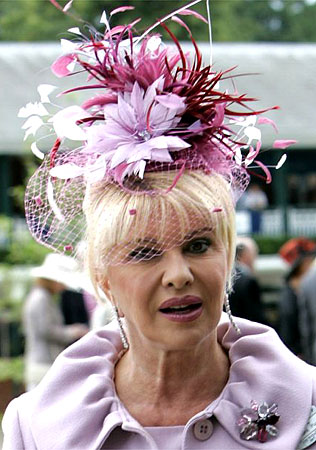 Ivana trumps them all with a purple flower concoction