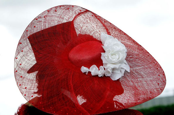 Racegoers on Ladies' Day at the Berkshire racecourse