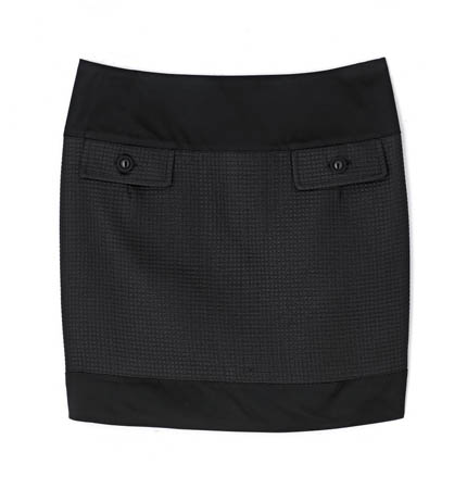 Black skirt with satin edging