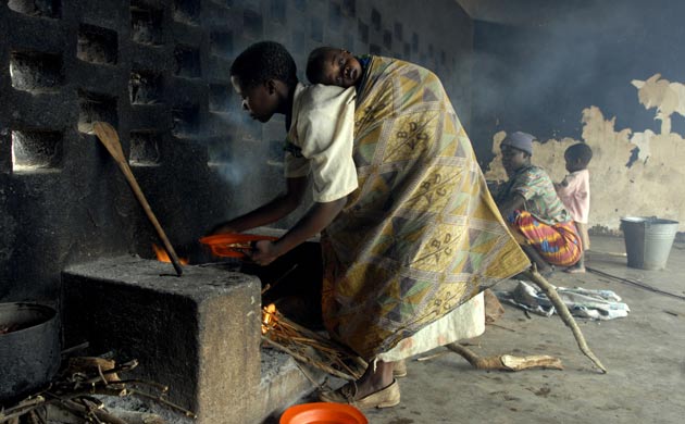 Woman cooking food