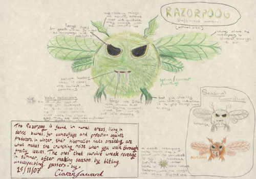 Comic competition Monster entries