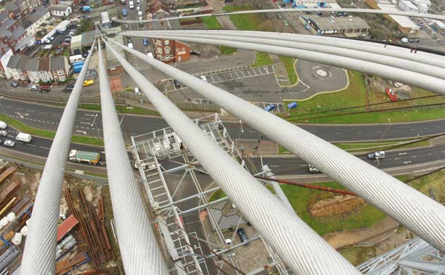 View from the Newport Transporter Bridge