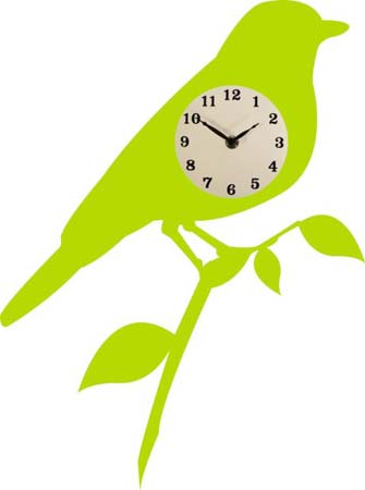 Silhouette bird clock by Diana Paisis from Dutch by Design, 