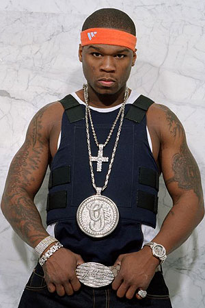 Celebrity Fashion on Fiddy Rocks The Bullet Proof Vest With Bling Adornments  In A Possible