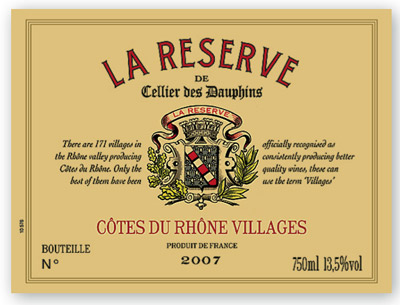 Cellier des Dauphins, La Réserve