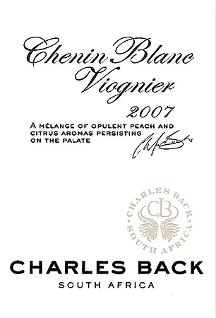 Charles Back Chenin Blanc