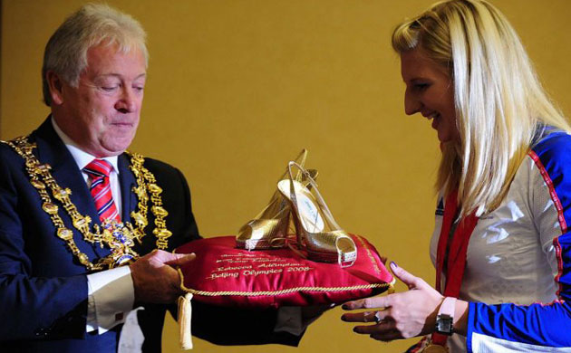 Rebecca Adlington and Jimmy Choos