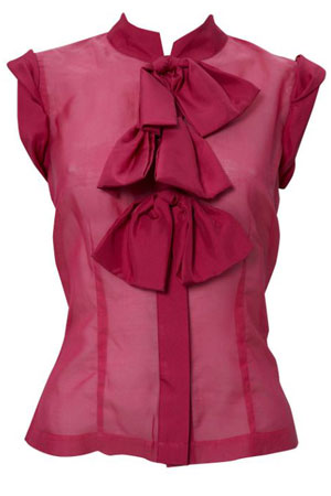 Pink bow blouse