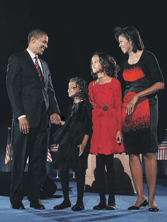 Michelle, Malia and Sasha