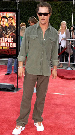 Matthew McConaughey at the Tropic Thunder premiere