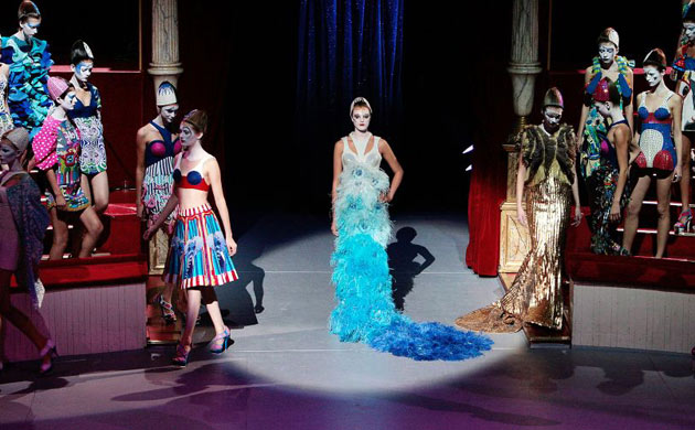 Model at Manish Arora's show, Paris fashion week