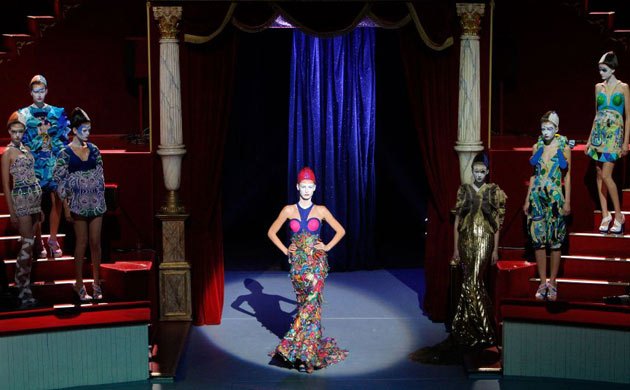 Model at Manish Arora's show, Paris fashion week