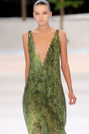 Models at the Akris show