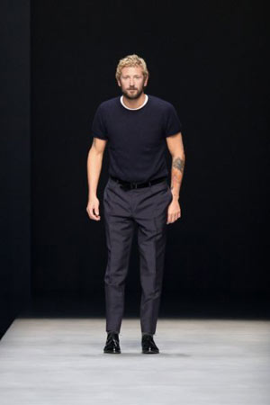 model at Yves Saint Laurent show, Paris fashion week