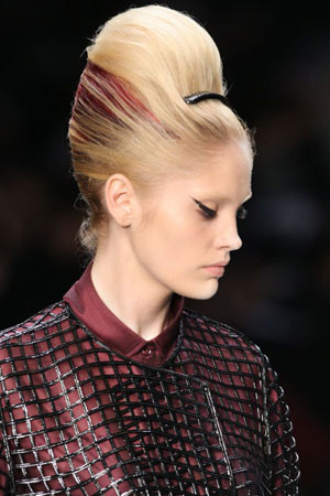 model at Yves Saint Laurent show, Paris fashion week