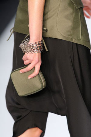 model at Yves Saint Laurent show, Paris fashion week