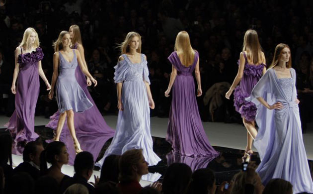 Models at the Elie Saab show