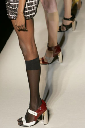 Model at the Igor Chapurin show