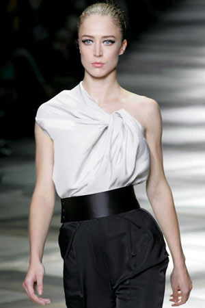 Models at the Lanvin show