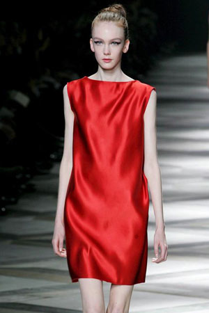 Models at the Lanvin show