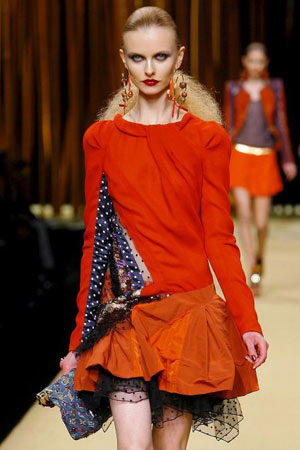 Models at the Louis Vuitton show