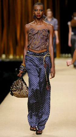 Models at the Louis Vuitton show