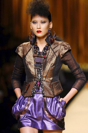 Models at the Louis Vuitton show