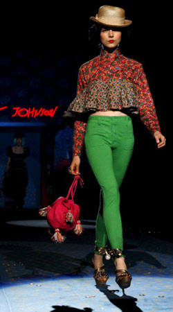 Model wearing Betsey Johnson at NY Fashion Week spring /summer 2009