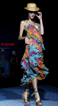 Model wearing Betsey Johnson at NY Fashion Week spring /summer 2009