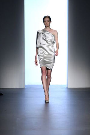 Models at the Calvin Klein show New York Fashion Week spring/summer 2009