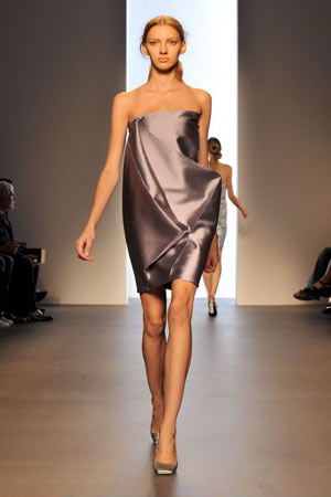 Models at the Calvin Klein show New York Fashion Week spring/summer 2009