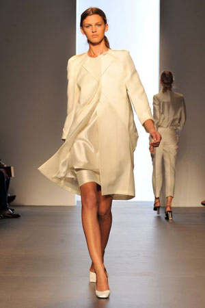 Models at the Calvin Klein show New York Fashion Week spring/summer 2009