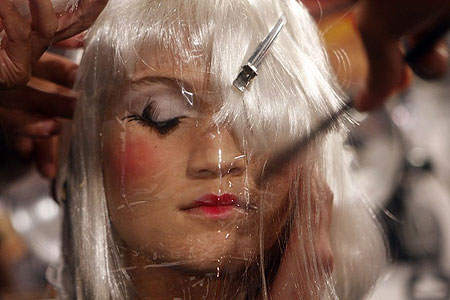 model at Betsey Johnson show