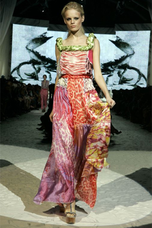 Cavalli show at Milan fashion week