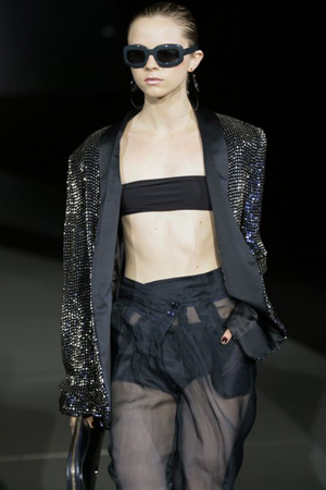 Armani show at Milan fashion week