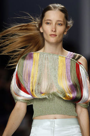 Model at the Byblos show Milan fashion week Spring / Summer 2009