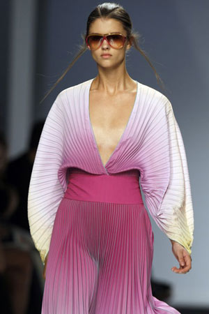 Model at the Byblos show Milan fashion week Spring / Summer 2009