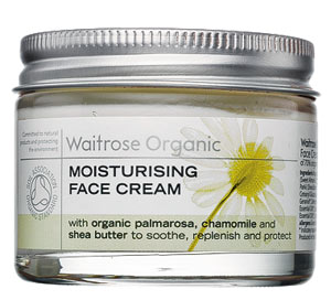 Organic moisturising cream, by Waitrose; £4.99, 0800 188884