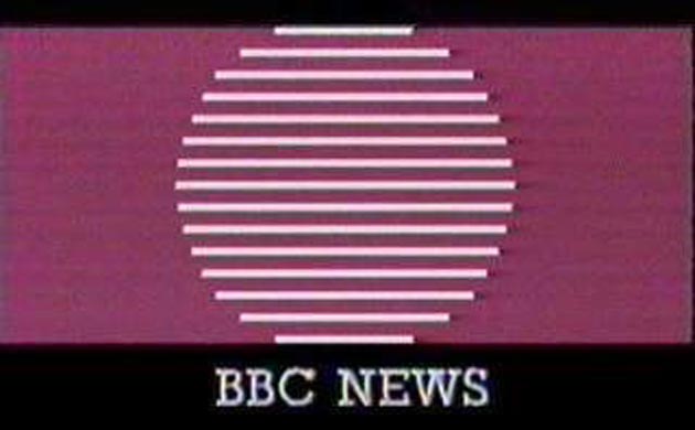 BBC news logo in the early 1980s