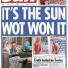 'Sun Wot Won It' front page