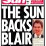 'Sun Backs Blair' front page