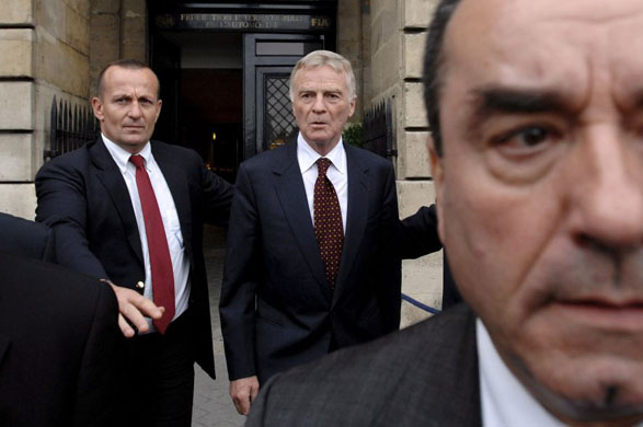 Max Mosley defends himself at FIA headquarters