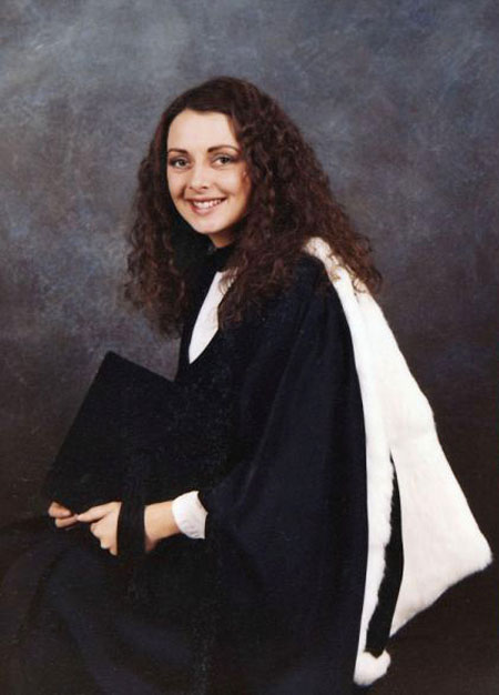 Carol Vorderman at her graduation in 1978