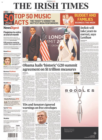 G20 front pages