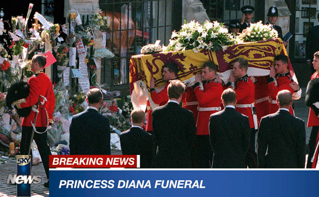 pictures of princess diana car crash. Princess Diana funeral