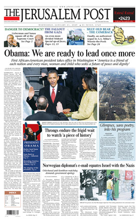 Barack Obama front page