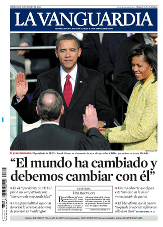 Barack Obama front page