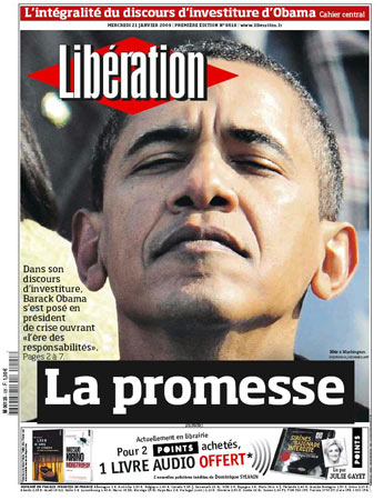 Barack Obama front page